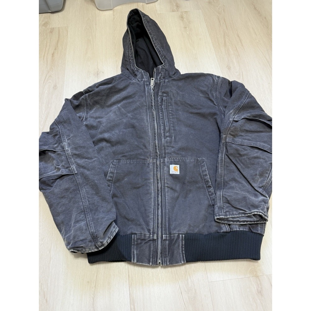 Carhartt Mens Full Swing Jacket Model 102360-01 Black XL Regular Hooded Workwear